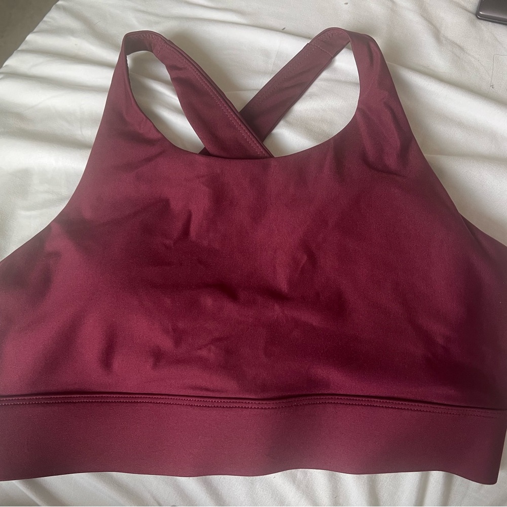 Fabletics Burgundy Sports Bra